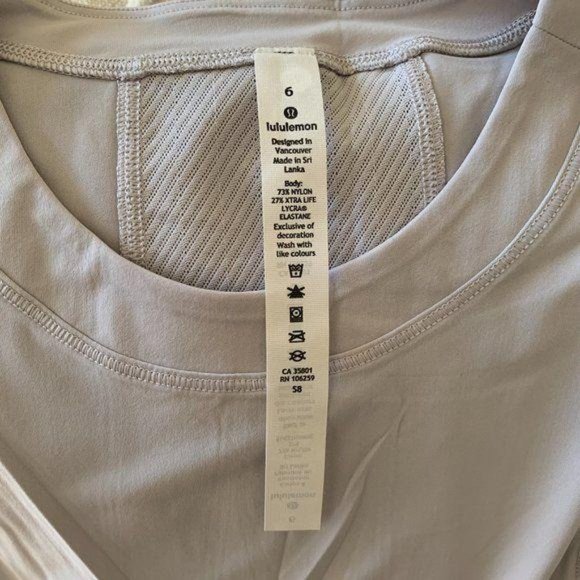 NWT Lululemon Sheer Will Tank Size 6 - Picture 9 of 9